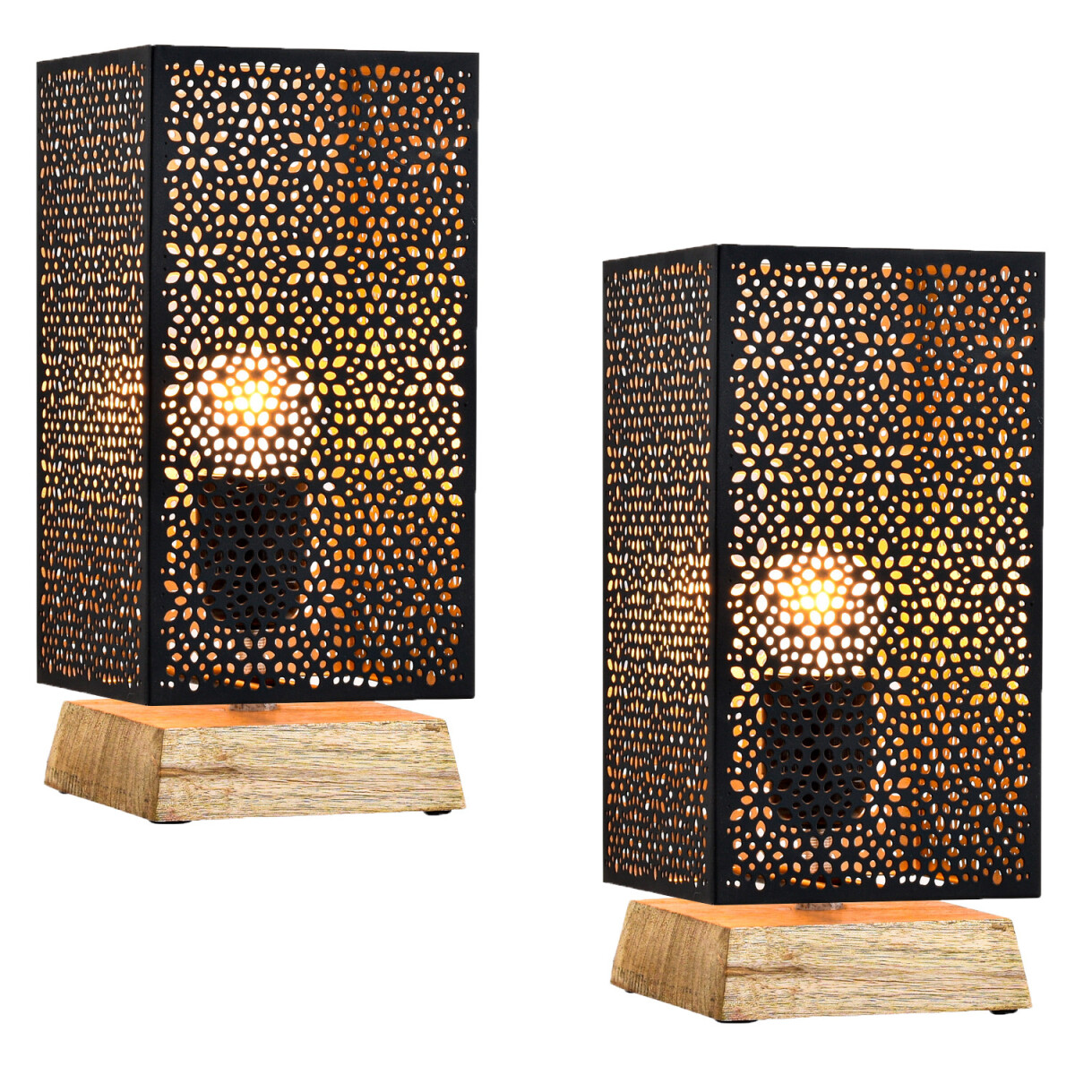 Lot de 2 lampes de table décorati box