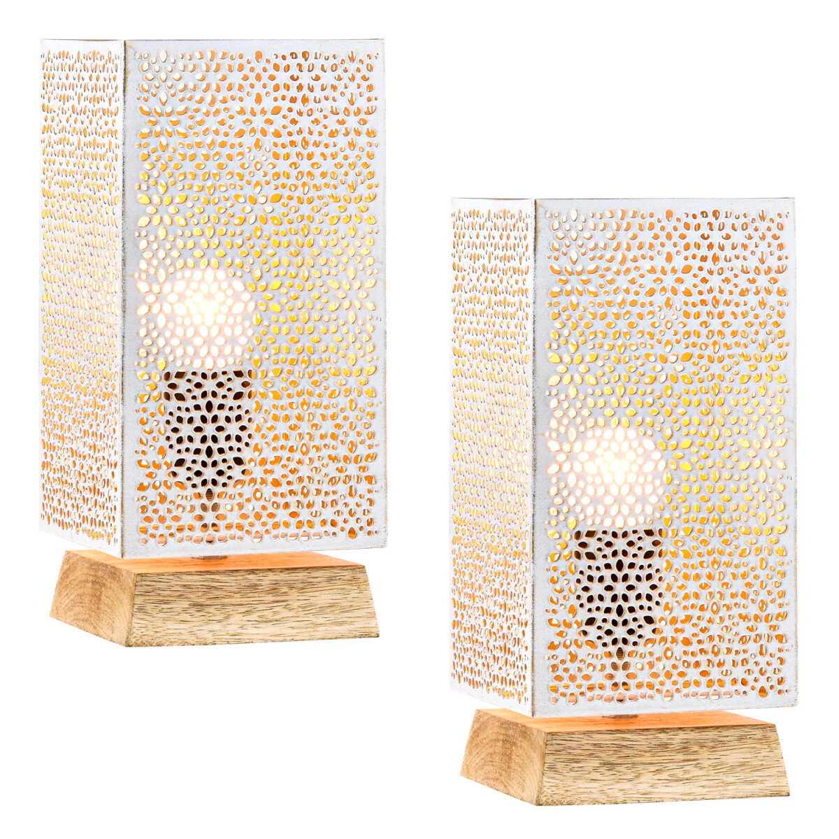 Lot de 2 lampes de table décorati box