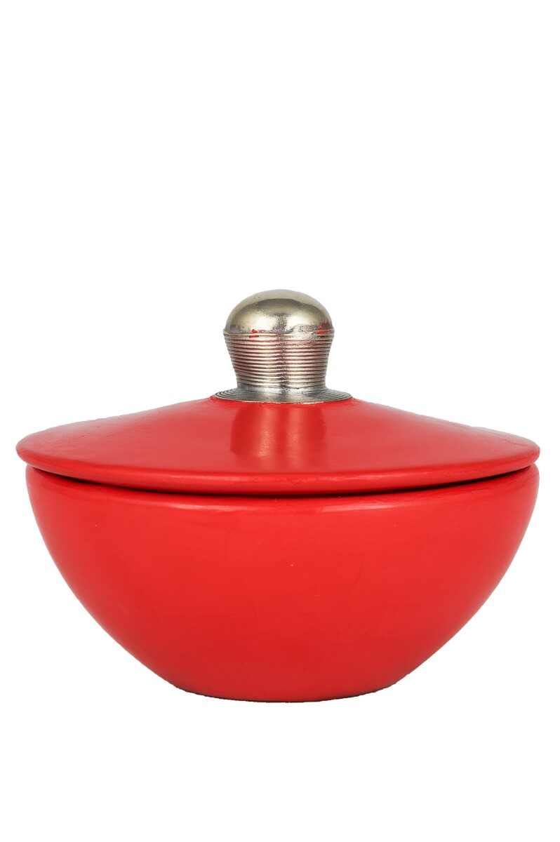 Marokkanische Tadelakt Dose Freira - Rot