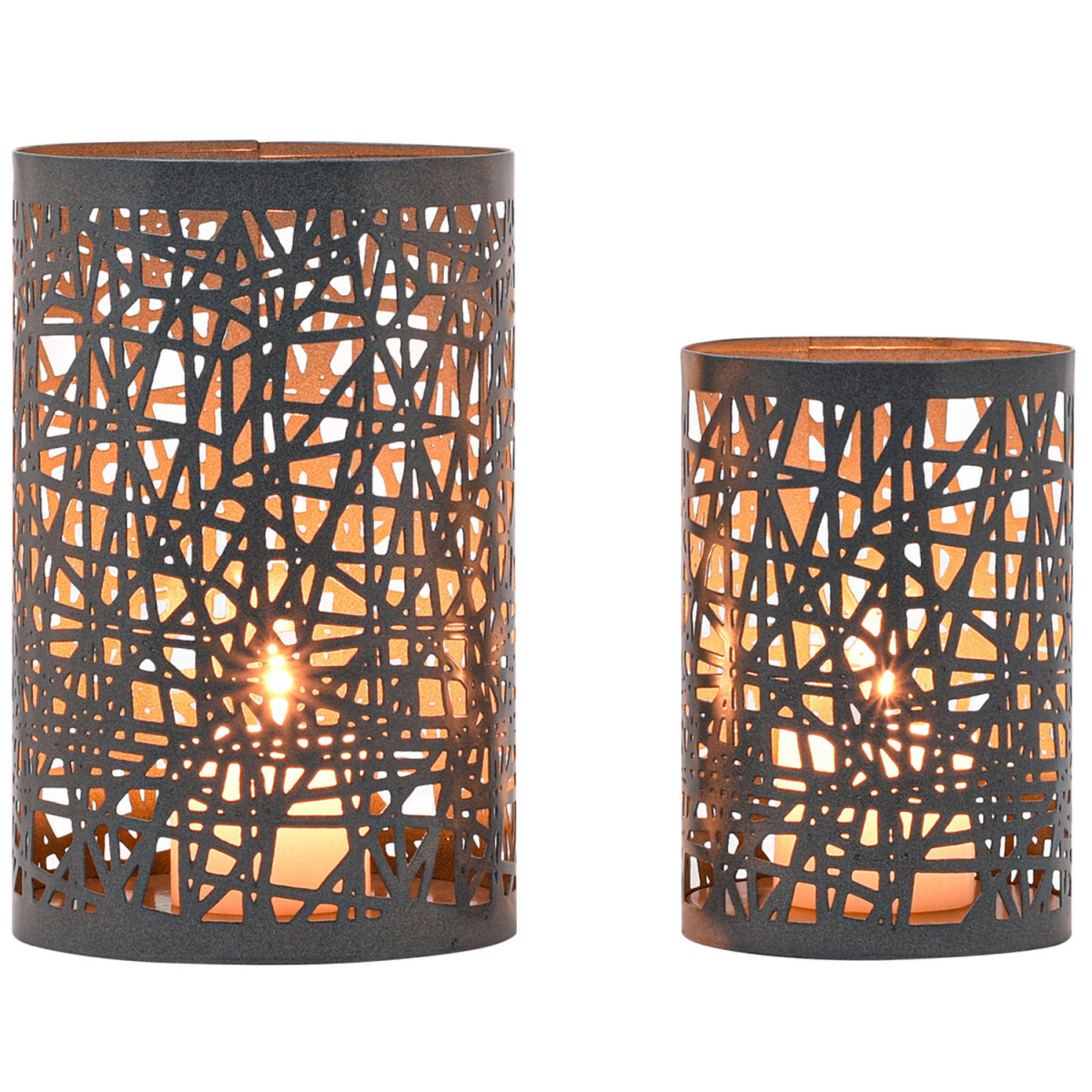 2er Set Skandinavische Deko Teelichthalter Kerzenhalter Cout