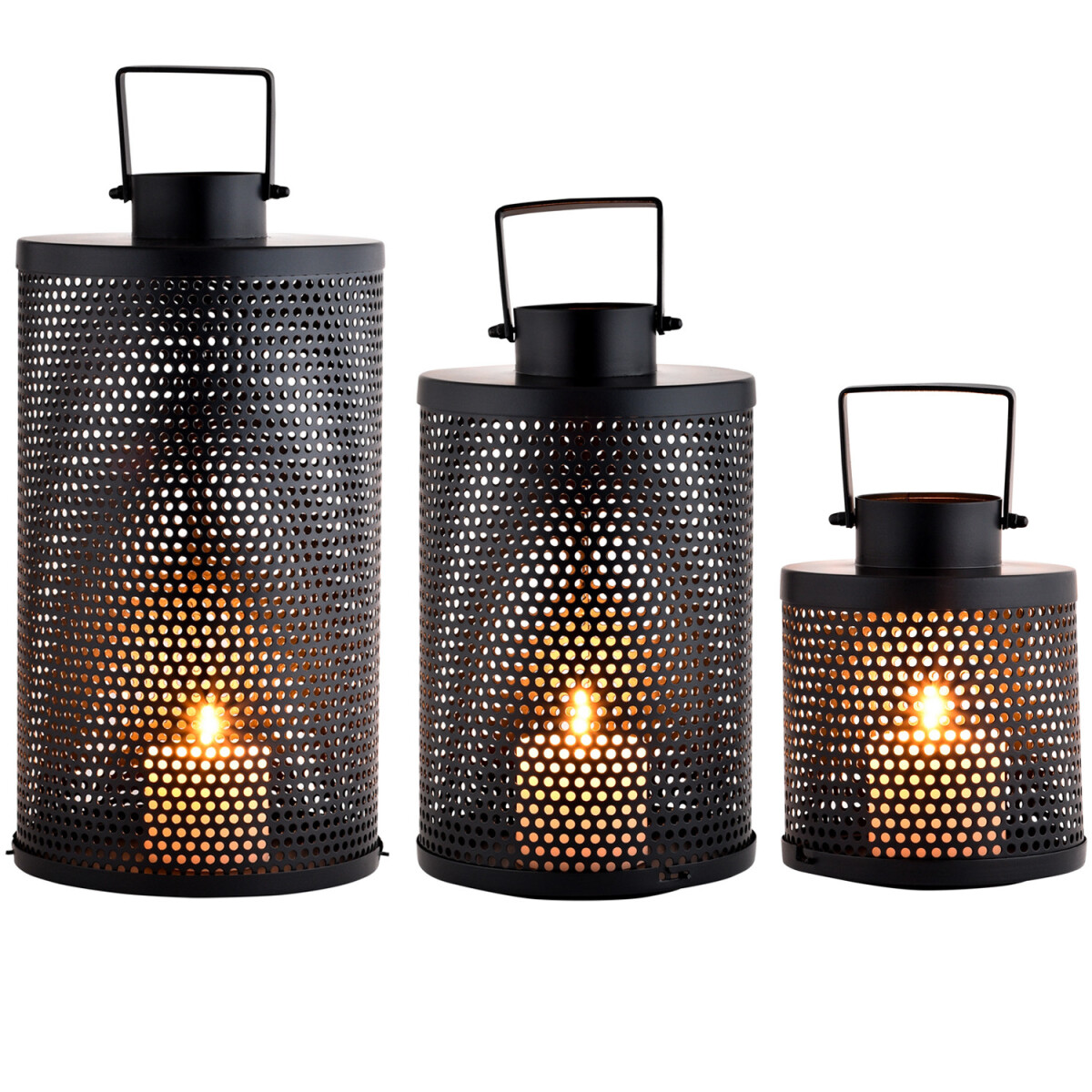 3er Set Skandinavische Deko Laternen Win box