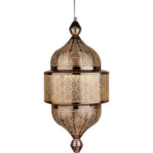 Suspension orientale Ihdaa argentée 56 cm | Fait...