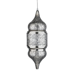 Suspension orientale Imano argentée 56 cm |...