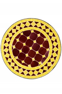 Table en mosaïque Marrakech Bordeaux Jaune | Table...