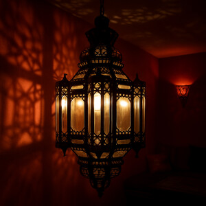 Plafonnier La Noche en verre et métal 70 cm |...