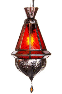 Lampe de plafond Moulay rouge 45 cm | Lampe orientale en...