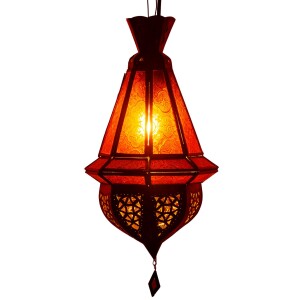 Lampe de plafond Moulay rouge 45 cm | Lampe orientale en...