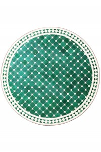 Table en mosaïque marocaine Marrakech, vert et...