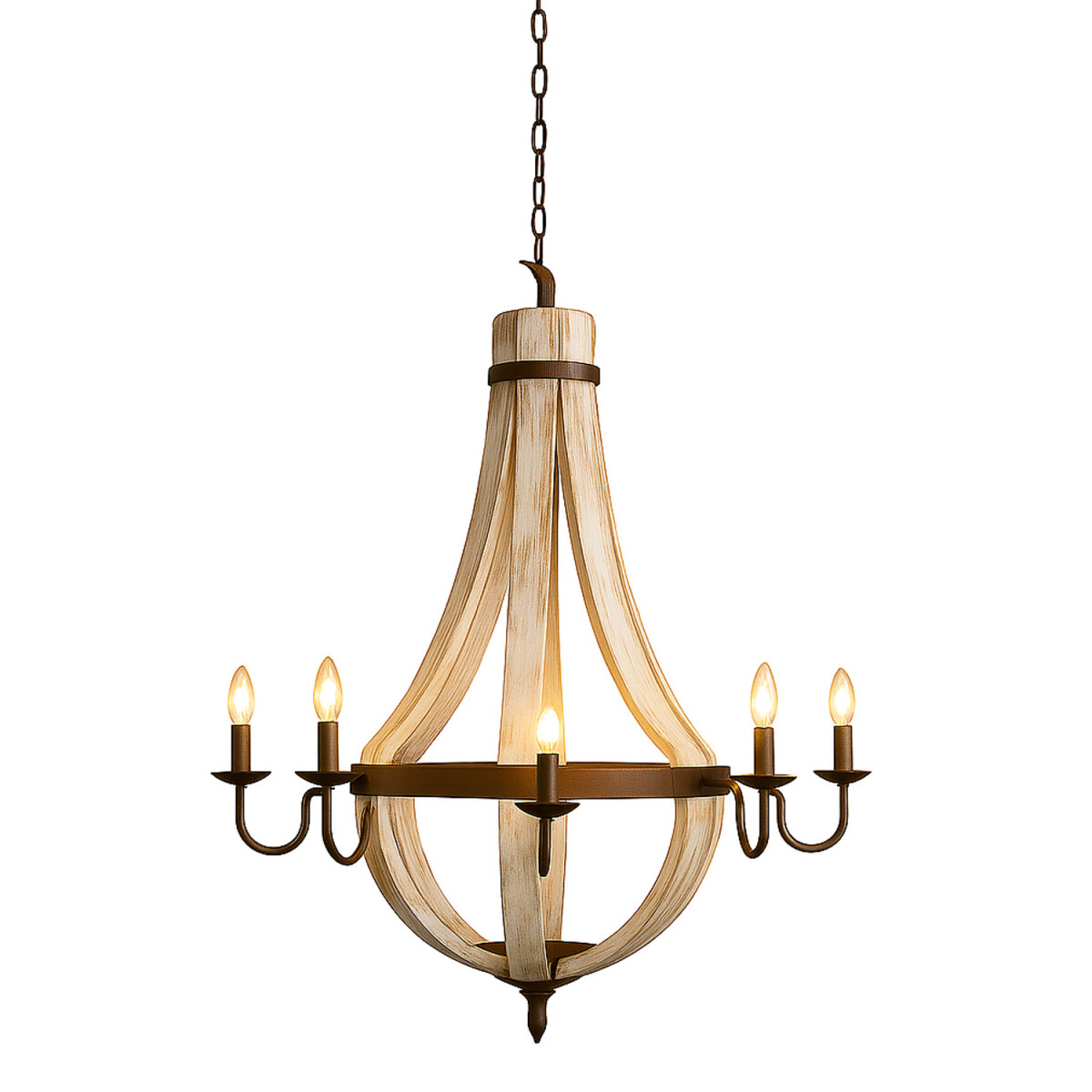 Kronleuchter Abdallah Holz Metall 93cm | box