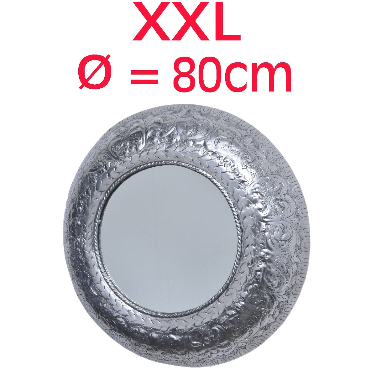 MAADES Design Spiegel Wandspiegel Baltic - silberfarbig