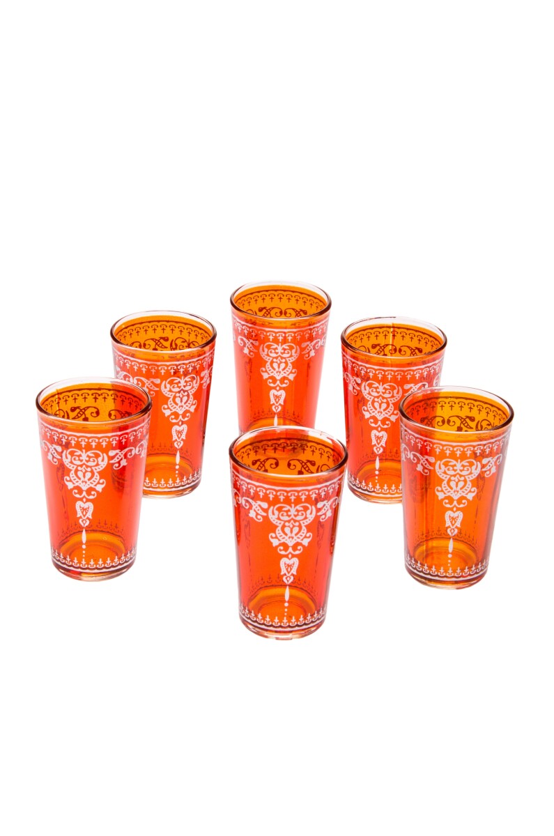 6 Mediterrane Teeglas Andalous Orange - 6er SET