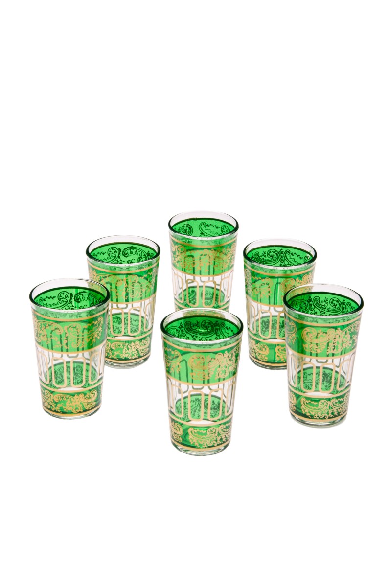 6x Orient Teeglas Lamia Grün - 6er  box