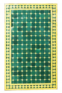 Table en mosaïque marocaine Marrakech, vert et...