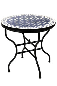 Table en mosaïque marocaine Estrella Bleu Blanc 80...