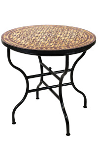 Table en mosaïque marocaine Albaicin Beige Bordeaux...