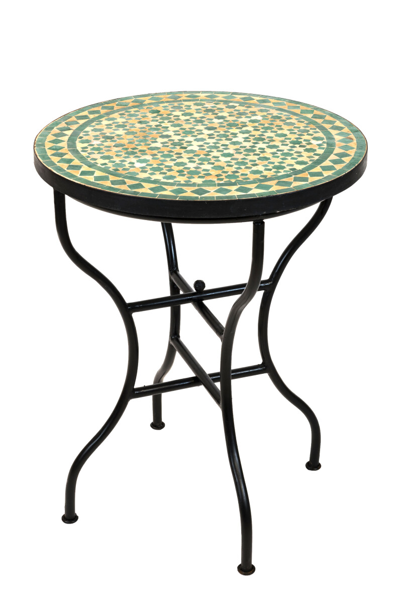 Table en mosaïque marocaine Albaicin beige-vert &Oslash