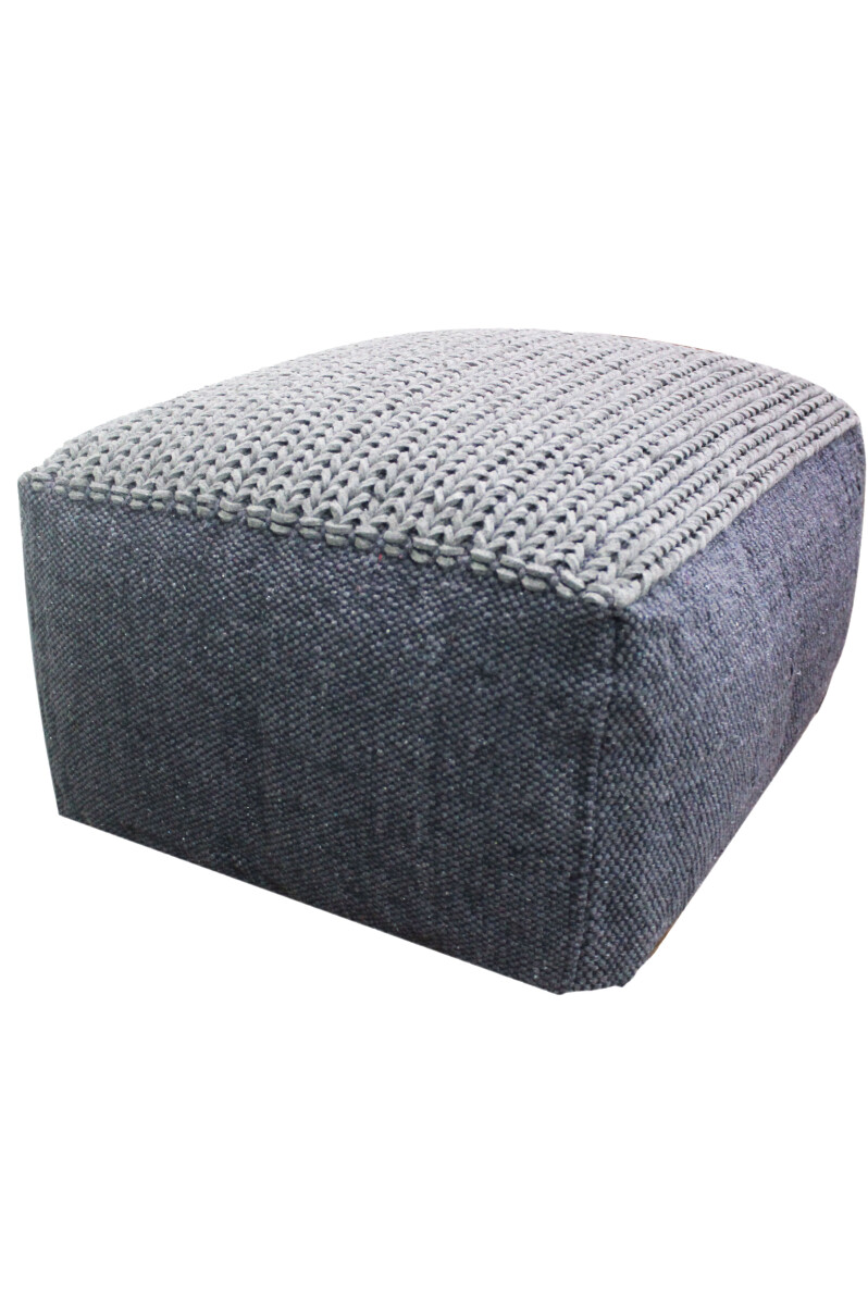 Sitzkissen Sitzpouf Bailee 60cm Eckig Grau