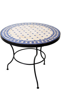Table en mosaïque marocaine, style Marrakech, beige...