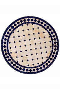 Table en mosaïque marocaine, style Marrakech, beige...