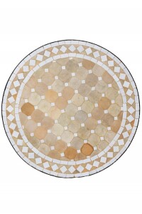 Table marocaine en mosaïque, style Marrakech, beige...