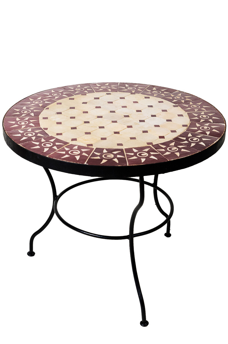 Marokkanischer Mosaiktisch Sonne Beige B box