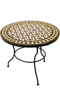 Table en mosaïque marocaine Albaicin, beige et...