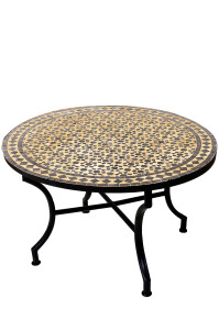 Table en mosaïque marocaine Albaicin, beige et...