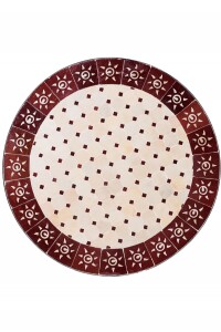 Table marocaine en mosaïque « Soleil »,...