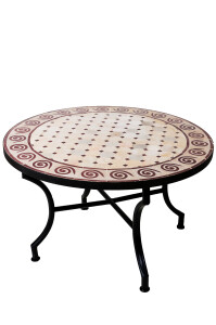 Table en mosaïque marocaine « Spirale »...