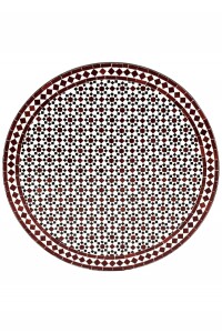 Table en mosaïque marocaine Albaicin noir et blanc...