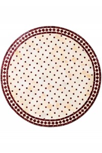 Table en mosaïque marocaine Marrakech, beige et...