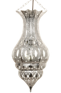 Lampe orientale Djamir, argent, hauteur 47 cm |...