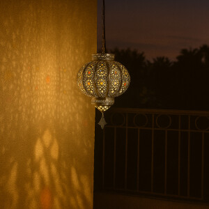 Suspension Malak argentée 25 cm | Lampe marocaine...