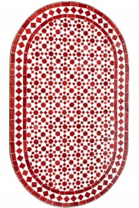 Table en mosaïque marocaine Albaicin Blanc Bordeaux...