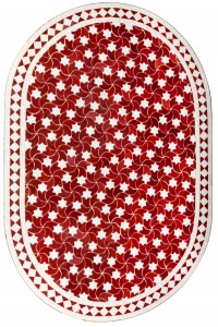 Table en mosaïque marocaine Estrella Bordeaux Blanc...