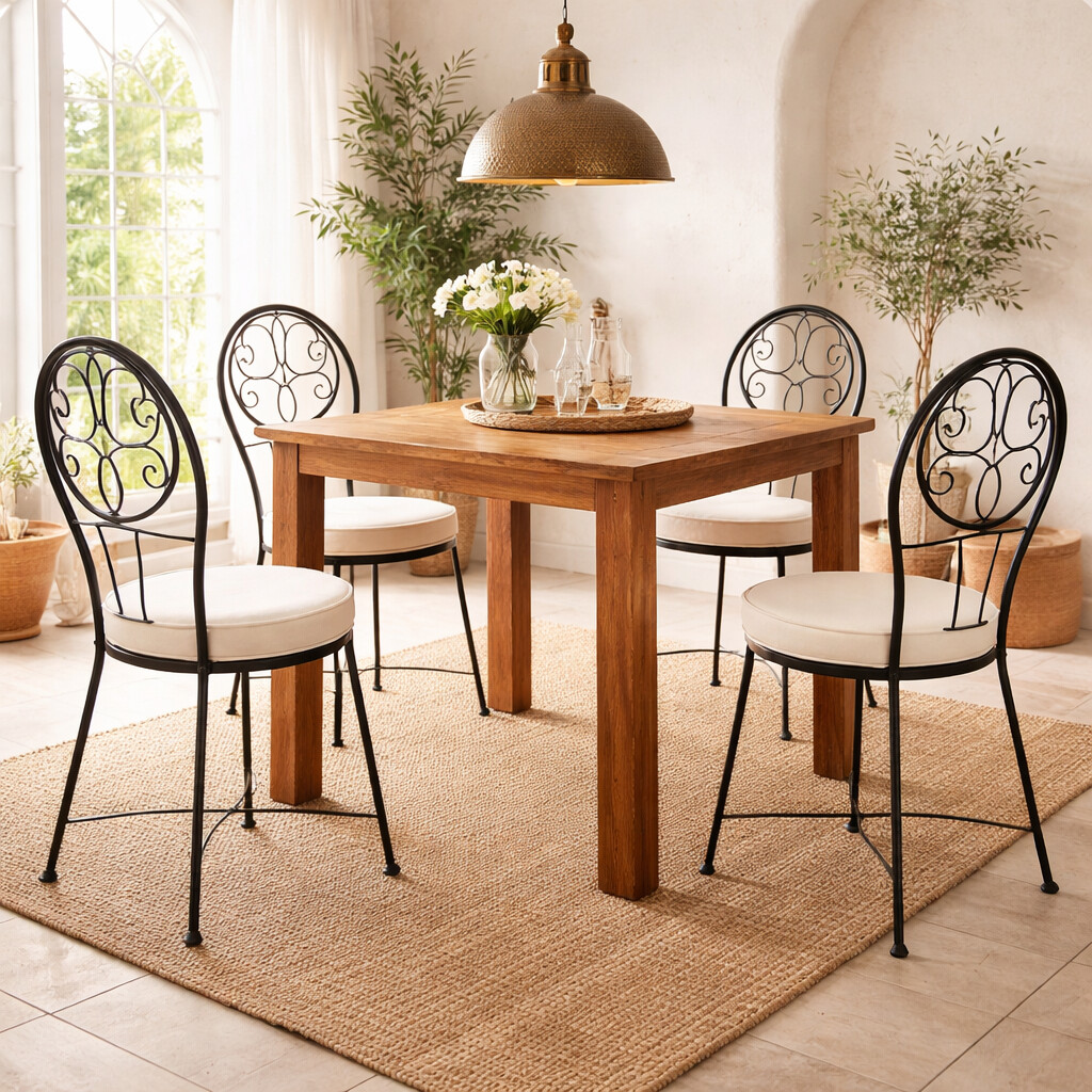 2er Set Eisenstuhl Stuhl Terrassa Handarbeit | Gartenstuhl M