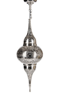 Suspension Hayati argentée 55 cm | Lampe marocaine...