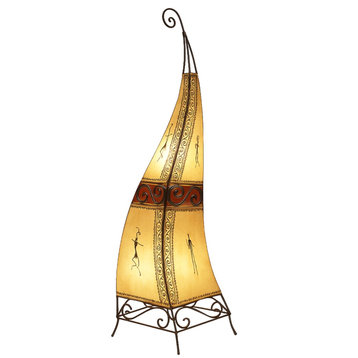 Marrakech – Lampadaire en cuir de  box