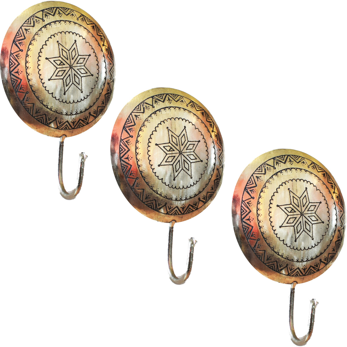 3er Set Vintage Kleiderhaken Haken Halis Silber