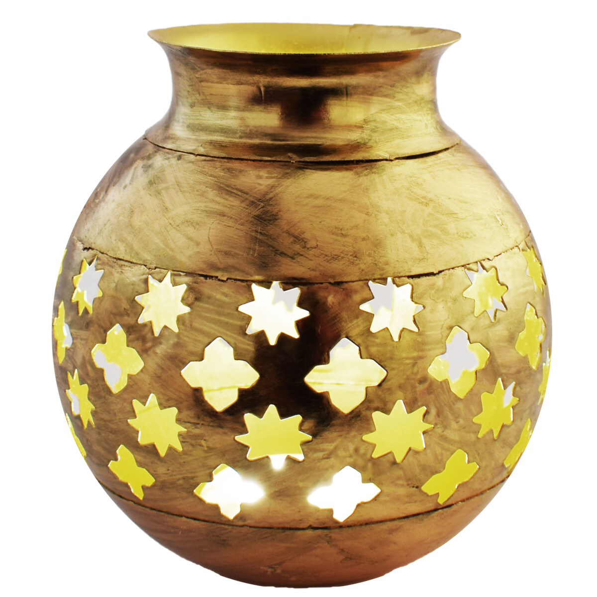 Orientalisches Windlicht Laterne Arabica Gold