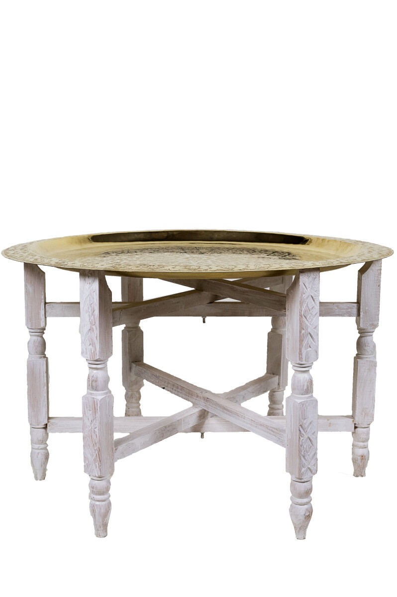 Support en bois Orient blanc pour platea box