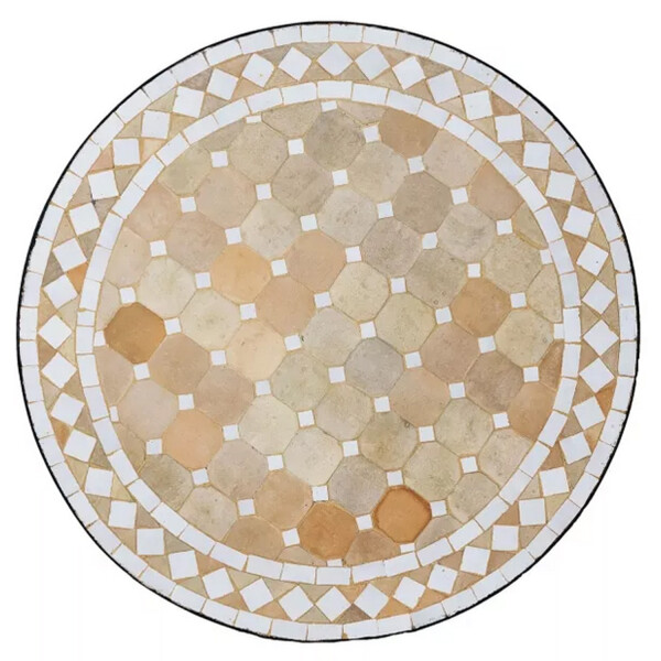 Beige et blanc