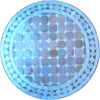 Table en mosaïque marocaine, bleu e 5_2nd