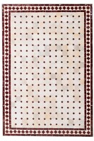 Table en mosaïque marocaine Marrakech, beige et bleu, 120 x 80 cm, hauteur 45 cm
